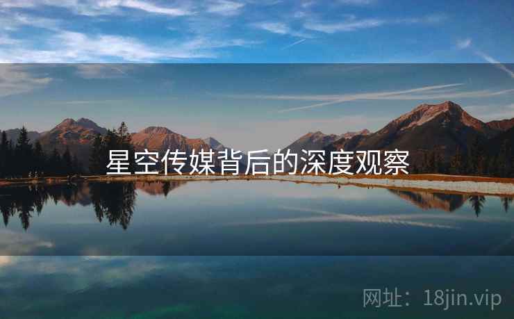 星空传媒背后的深度观察