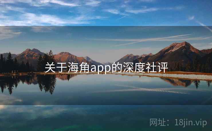 关于海角app的深度社评